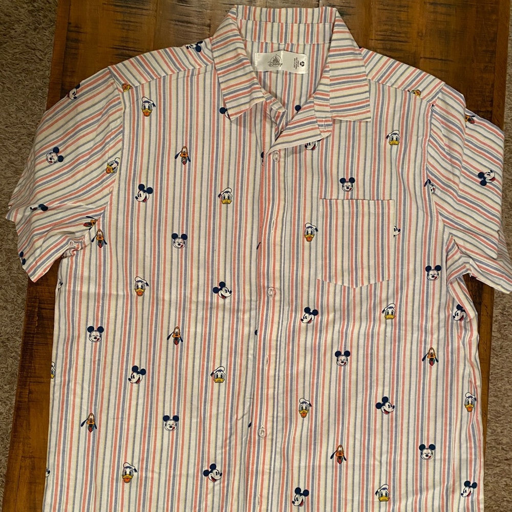 Disney short sleeve button up shirt